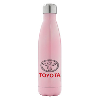 Toyota, Μεταλλικό παγούρι θερμός Ροζ Ιριδίζον (Stainless steel), διπλού τοιχώματος, 500ml