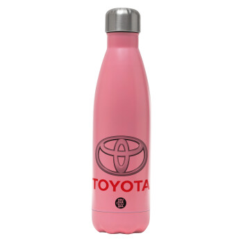 Toyota, Metal mug thermos Pink Mat (Stainless steel), double wall, 500ml