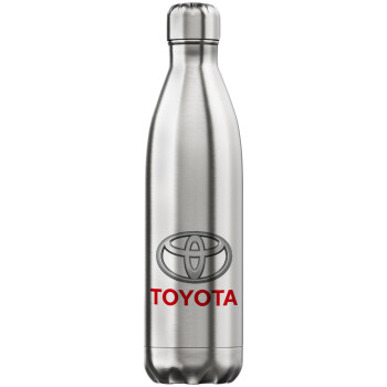 Toyota, Μεταλλικό παγούρι θερμός Inox (Stainless steel), διπλού τοιχώματος, 750ml