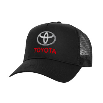 Toyota, Καπέλο Structured Trucker, Μαύρο, 100% βαμβακερό, (UNISEX, ONE SIZE)