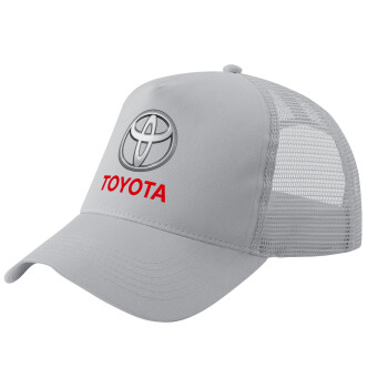 Toyota, Καπέλο Trucker με Δίχτυ, ΓΚΡΙ, (ΒΑΜΒΑΚΕΡΟ, ΠΑΙΔΙΚΟ, UNISEX, ONE SIZE)