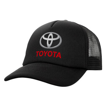 Toyota, Καπέλο Ενηλίκων Soft Trucker με Δίχτυ Μαύρο (POLYESTER, ΕΝΗΛΙΚΩΝ, UNISEX, ONE SIZE)