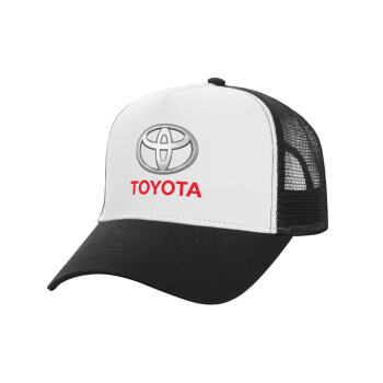 Toyota, Καπέλο Ενηλίκων Structured Trucker, με Δίχτυ, ΛΕΥΚΟ/ΜΑΥΡΟ (100% ΒΑΜΒΑΚΕΡΟ, ΕΝΗΛΙΚΩΝ, UNISEX, ONE SIZE)