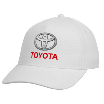Toyota, Καπέλο παιδικό Baseball, Drill, Λευκό (100% ΒΑΜΒΑΚΕΡΟ, ΠΑΙΔΙΚΟ, UNISEX, ONE SIZE)