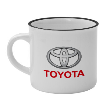 Toyota, Κούπα κεραμική vintage Λευκή/Μαύρη 230ml