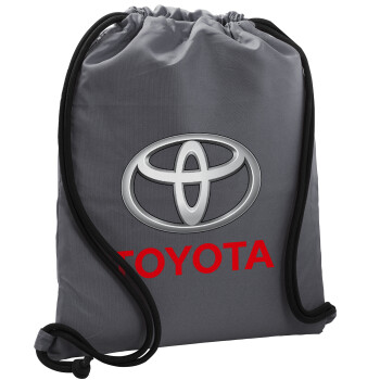 Toyota, Backpack pouch GYMBAG GREY, with pocket (40x48cm) & thick cords