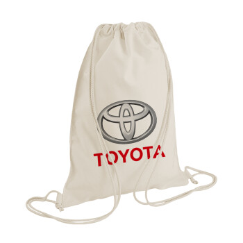 Toyota, Τσάντα πλάτης πουγκί GYMBAG natural (28x40cm)