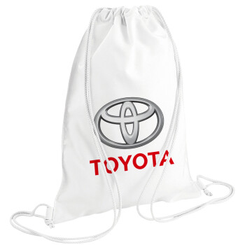 Toyota, Τσάντα πλάτης πουγκί GYMBAG λευκή (28x40cm)
