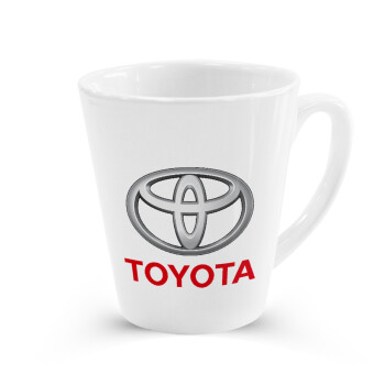 Toyota, Κούπα κωνική Latte Λευκή, κεραμική, 300ml