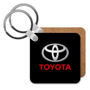 Toyota, Μπρελόκ Ξύλινο τετράγωνο MDF 5cm (3mm πάχος)