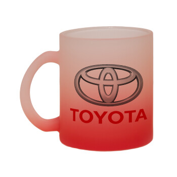 Toyota, Κούπα γυάλινη δίχρωμη με βάση το κόκκινο ματ, 330ml