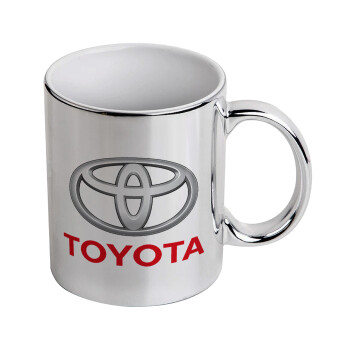 Toyota, Mug ceramic, silver mirror, 330ml