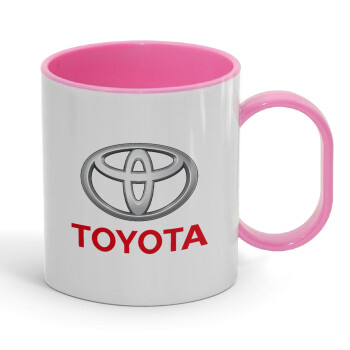 Toyota, Κούπα (πλαστική) (BPA-FREE) Polymer Ροζ για παιδιά, 330ml