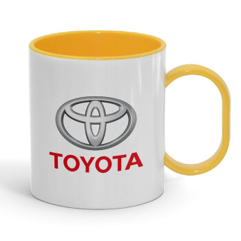 Toyota, Κούπα (πλαστική) (BPA-FREE) Polymer Κίτρινη για παιδιά, 330ml