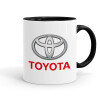 Toyota, Κούπα χρωματιστή μαύρη, κεραμική, 330ml