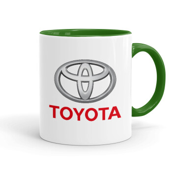 Toyota, Κούπα χρωματιστή πράσινη, κεραμική, 330ml
