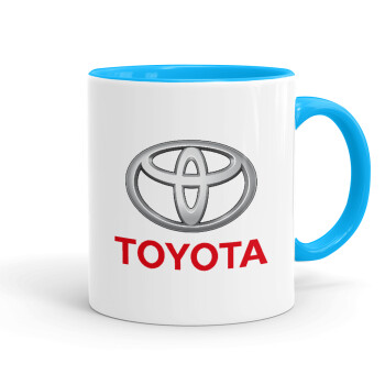 Toyota, Mug colored light blue, ceramic, 330ml