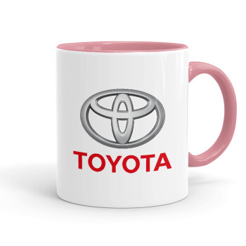 Toyota, Mug colored pink, ceramic, 330ml