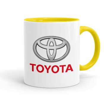 Toyota, Mug colored yellow, ceramic, 330ml