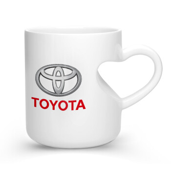 Toyota, Κούπα καρδιά λευκή, κεραμική, 330ml