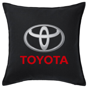 Toyota, Μαξιλάρι καναπέ Μαύρο 100% βαμβάκι, περιέχεται το γέμισμα (50x50cm)