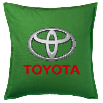 Toyota, Μαξιλάρι καναπέ Πράσινο 100% βαμβάκι, περιέχεται το γέμισμα (50x50cm)