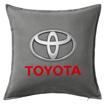 Toyota, Μαξιλάρι καναπέ Γκρι 100% βαμβάκι, περιέχεται το γέμισμα (50x50cm)