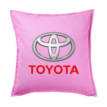 Toyota, Μαξιλάρι καναπέ ΡΟΖ 100% βαμβάκι, περιέχεται το γέμισμα (50x50cm)