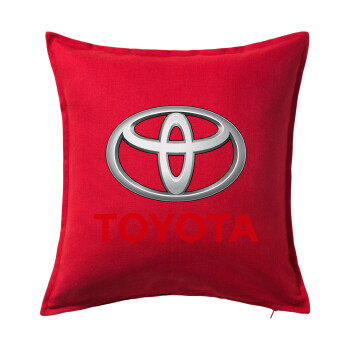 Toyota, Μαξιλάρι καναπέ Κόκκινο 100% βαμβάκι, περιέχεται το γέμισμα (50x50cm)