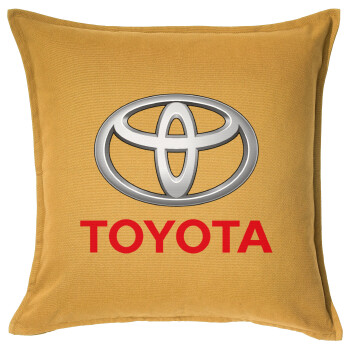 Toyota, Μαξιλάρι καναπέ Κίτρινο 100% βαμβάκι, περιέχεται το γέμισμα (50x50cm)