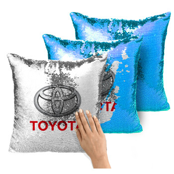 Toyota, Μαξιλάρι καναπέ Μαγικό Μπλε με πούλιες 40x40cm περιέχεται το γέμισμα