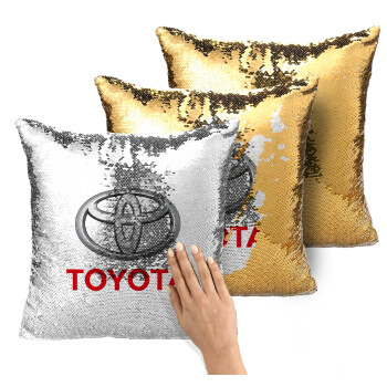 Toyota, Μαξιλάρι καναπέ Μαγικό Χρυσό με πούλιες 40x40cm περιέχεται το γέμισμα