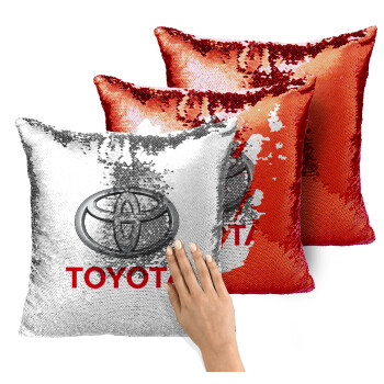 Toyota, Μαξιλάρι καναπέ Μαγικό Κόκκινο με πούλιες 40x40cm περιέχεται το γέμισμα