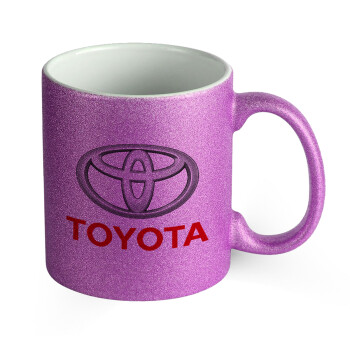 Toyota, Κούπα Μωβ Glitter που γυαλίζει, κεραμική, 330ml