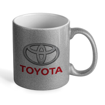 Toyota, Κούπα Ασημένια Glitter που γυαλίζει, κεραμική, 330ml