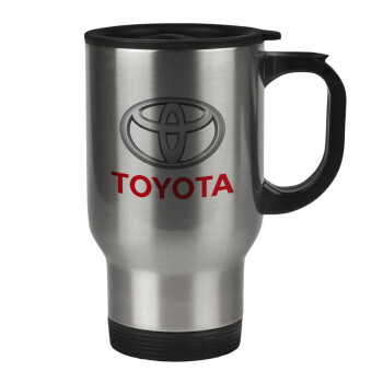 Toyota, Κούπα ταξιδιού ανοξείδωτη με καπάκι, διπλού τοιχώματος (θερμό) 450ml