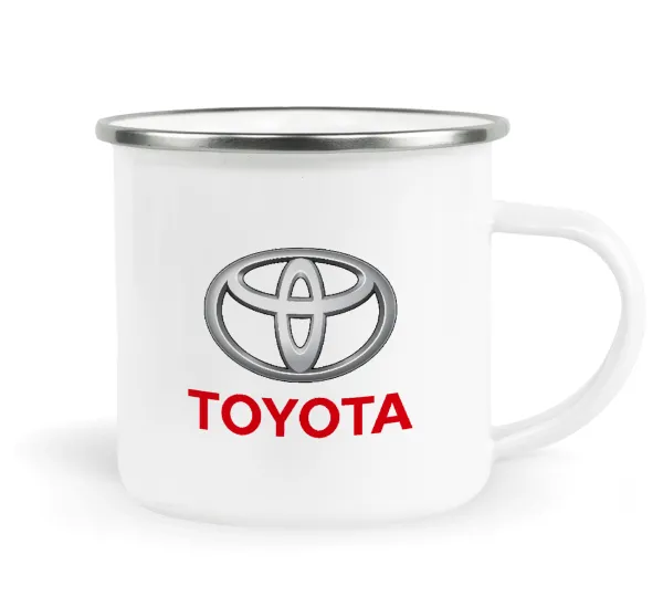 Toyota — Metallic enamel cup white 360ml