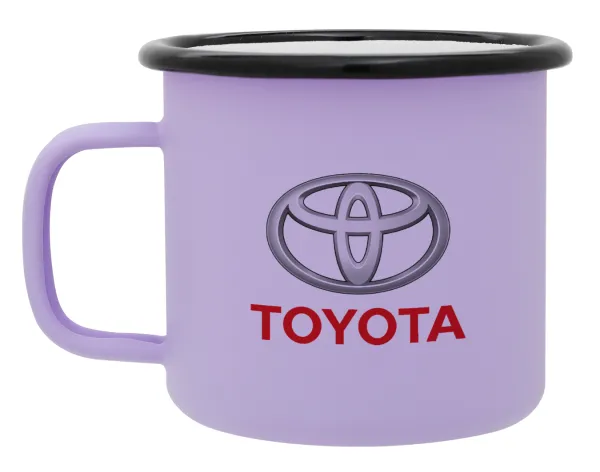Toyota — Metal enamel mug, matte light pastel purple, 360ml