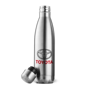 Toyota, Μεταλλικό παγούρι θερμός Inox (Stainless steel), διπλού τοιχώματος, 500ml