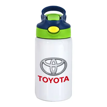 Toyota, Παιδικό παγούρι θερμό, ανοξείδωτο, με καλαμάκι ασφαλείας, πράσινο/μπλε (350ml)