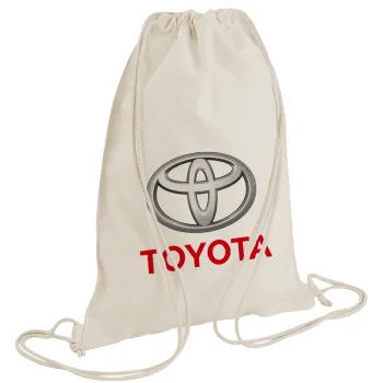 Toyota, Τσάντα πλάτης πουγκί GYMBAG natural (28x40cm)