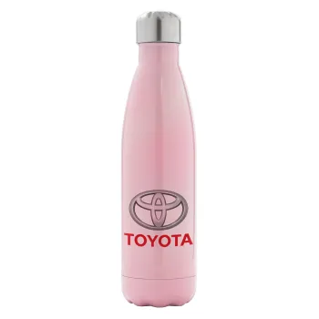 Toyota, Metal mug thermos Pink Iridiscent (Stainless steel), double wall, 500ml