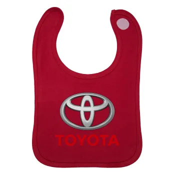 Toyota, Σαλιάρα με Σκρατς Κόκκινη 100% Organic Cotton (0-18 months)