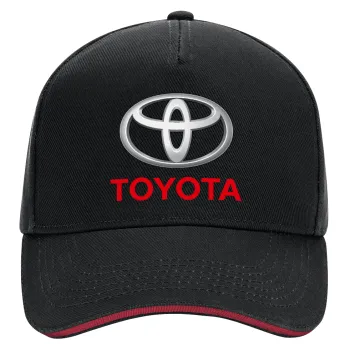 Toyota, DRILL Καπέλο Ενηλίκων Ultimate ΜΑΥΡΟ/ΚΟΚΚΙΝΟ, (100% ΒΑΜΒΑΚΕΡΟ, ΕΝΗΛΙΚΩΝ, UNISEX, ONE SIZE)