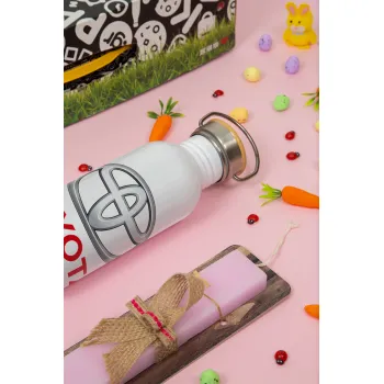 Toyota, Πασχαλινή Λαμπάδα με παγούρι μεταλλικό (620ml, stainless steel) & κερί αρωματικό πλακέ (30cm) (ΡΟΖ)