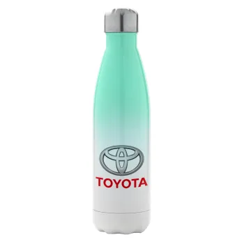 Toyota, Metal mug thermos Green/White (Stainless steel), double wall, 500ml