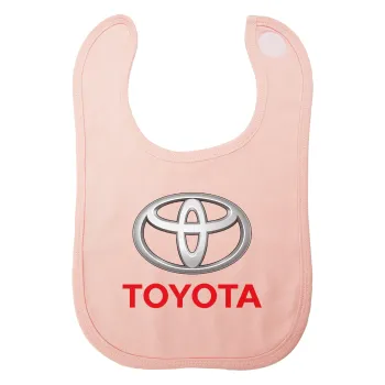 Toyota, Σαλιάρα με Σκρατς ΡΟΖ 100% Organic Cotton (0-18 months)