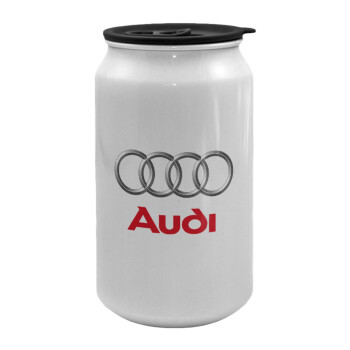 AUDI, Κούπα ταξιδιού μεταλλική με καπάκι (tin-can) 500ml