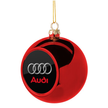 AUDI, Χριστουγεννιάτικη μπάλα δένδρου Κόκκινη 8cm