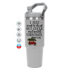 ΓΚΡΙ χρώματος Θερμός Ανοξείδωτο 890ml (30oz) με χερούλι